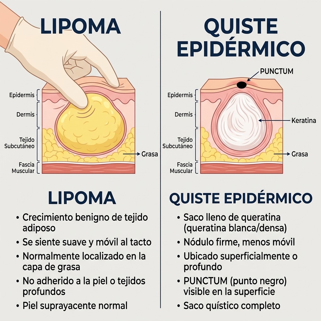 Lipoma vs Quiste Sebáceo